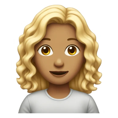 Wavy haired girl on laptop sticker
