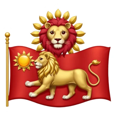 Iranian flag without الله just lion and sun flag sticker