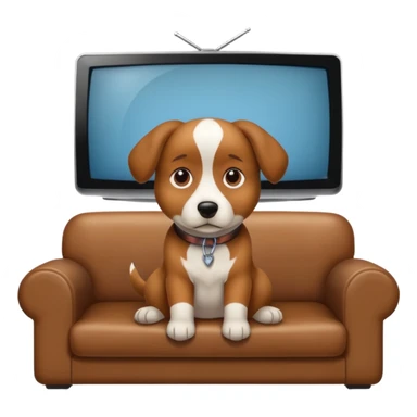 CACHORRA ASSISTINDO TV sticker