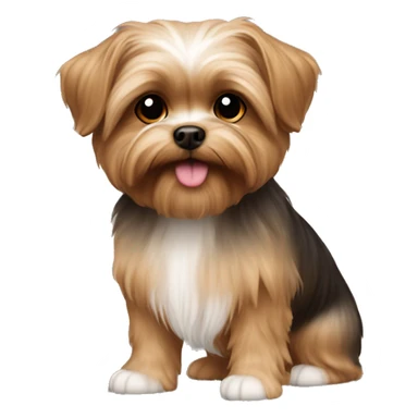 Light brown Shorkie sticker