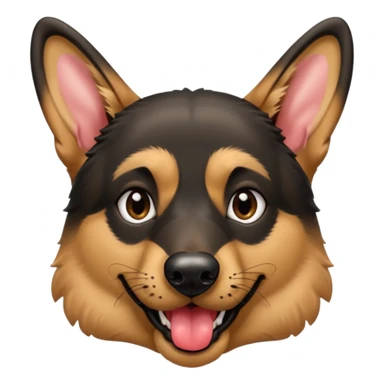 German shepard dog with extra long tongue sticker