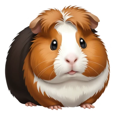 Black brown and white guinea pig sticker