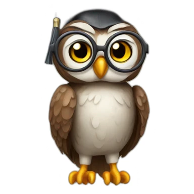 Professor owl sticker
