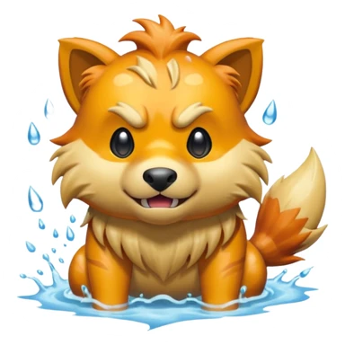 Scary Watery Silly Lairon-Growlithe-beast sticker