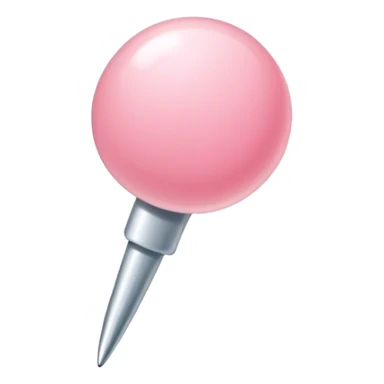 Light Pink push pin sticker