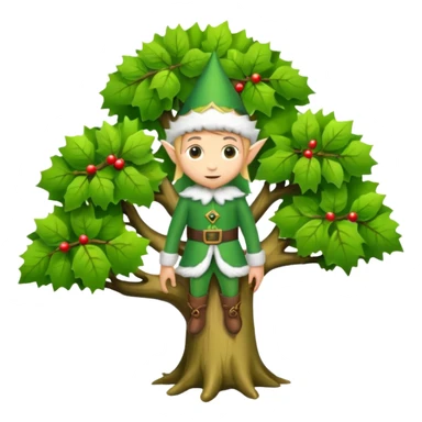 elf on a tree sticker