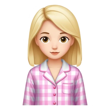 A girl wearing cute preppy PJs sticker