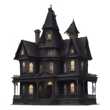 Nevermore Academy. Haunted Addams house. Dilapidated  sticker