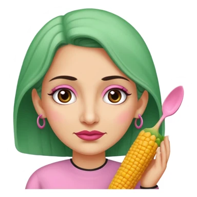 Un tamal femenino animado/caricaturado con moño, muy enferma con un termómetro en la boca. sticker