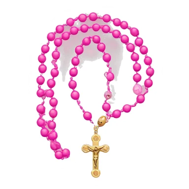 Pink rosary  sticker