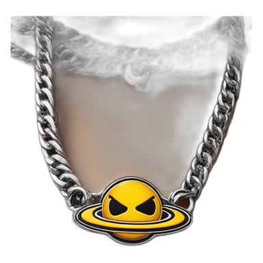 necklace saturn vivienne westwood brand chain  sticker