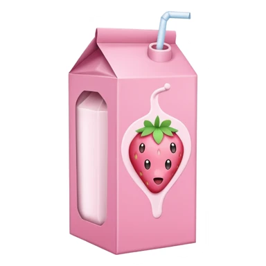 Strawberry milk carton sticker