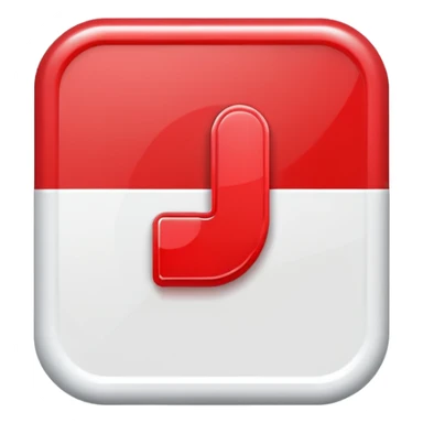 red and white play button sticker