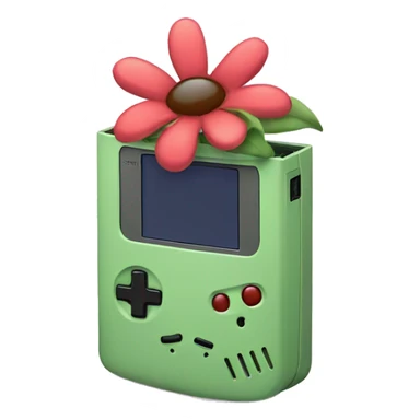 Flower with gameboy  sticker