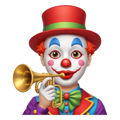  Clown with trumpet sticker