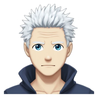 Satoru gojo jujutsu kaisen blue eyes white hair sticker