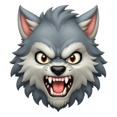 Werewolf – Furry wolf-man mid-roar sticker