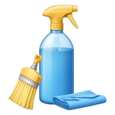 cleaning product and rag sticker