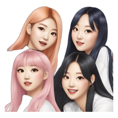 Jennie Kim and Kim Jisoo and Rosean Park and Lalisa Manoban sticker