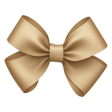 beige ribbon bow sticker
