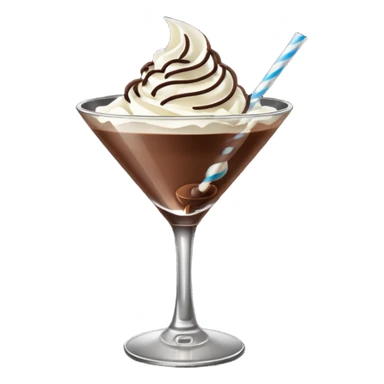 Chocolate martini with whip cream sticker