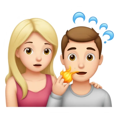 Girl farting on her boyfriend sticker