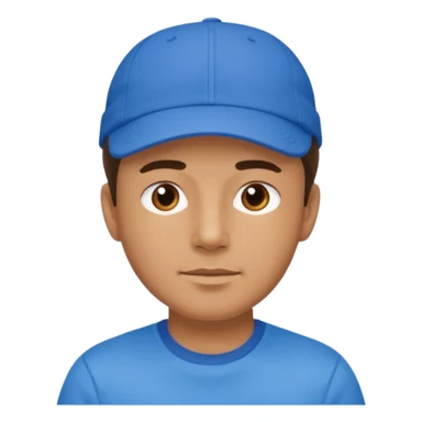 blue tennis hat and blue tshirt man sticker