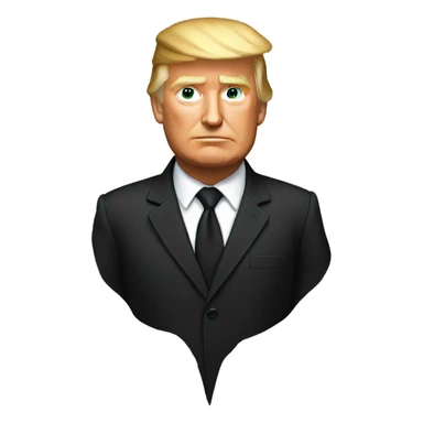 Donald trump in black suit  sticker