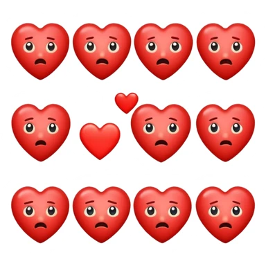 Nervous love emojis sticker