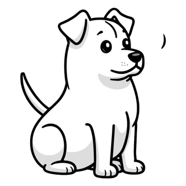 hund am kaken sticker