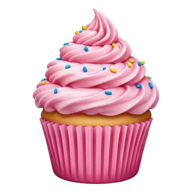 Cupcake with pink icing sticker