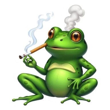 Frog smoking  sticker