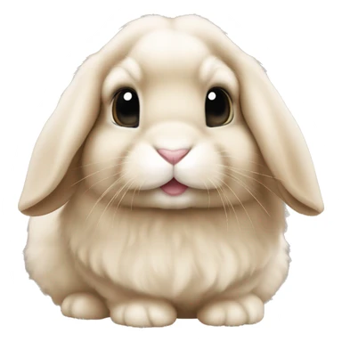 beige holland lop bunny happy sticker