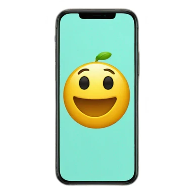 iphone 14 pro phone mockup with default wallpaper sticker