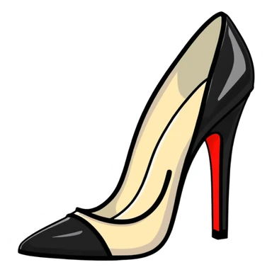high heel shoe sticker