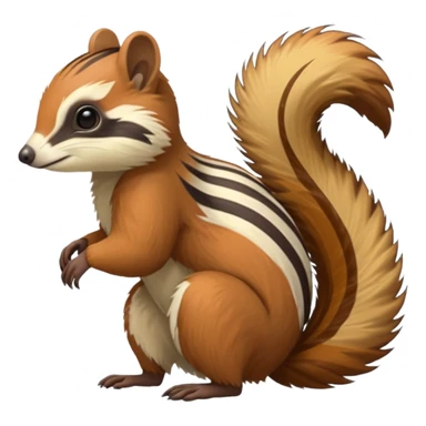 Cacomistl-Anteater-Squirrel-Tamarin-Numbat-hybrid (full body) sticker