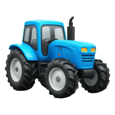 children's blue toy tractor sticker
