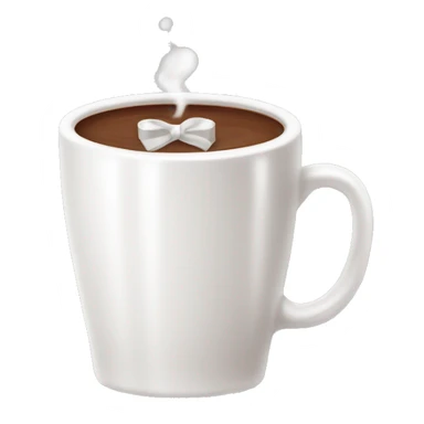 a cup of hot chocolate in white glass with brown ribbon decorationsemoji
An error occurred while generating this emoji, please try again.

Related emojis
 sticker