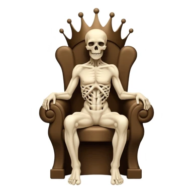 Abstract throne formed from intertwined human silhouettes, erotic horror sticker