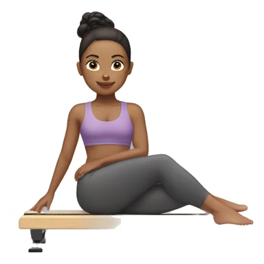 mixed race girl doing pilates  sticker