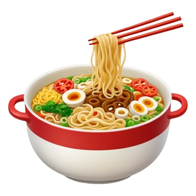 assorted Chinese noodles, cheerful and appetizing sticker