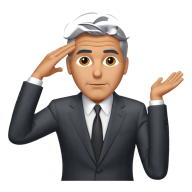 George clooney shaking his head sticker