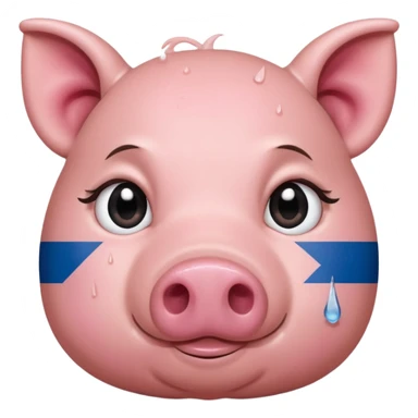 israeli pig with israel flags everywhere crying sticker