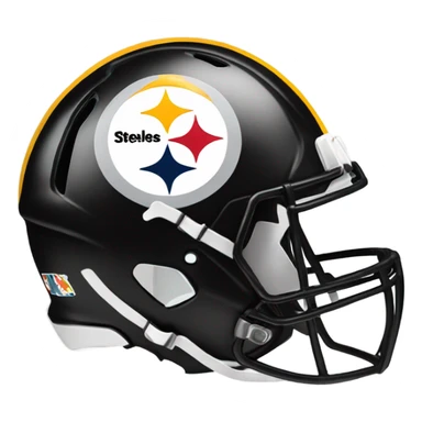 Steelers helmet with logo sticker