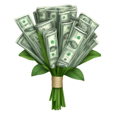 A bouquet of money sticker