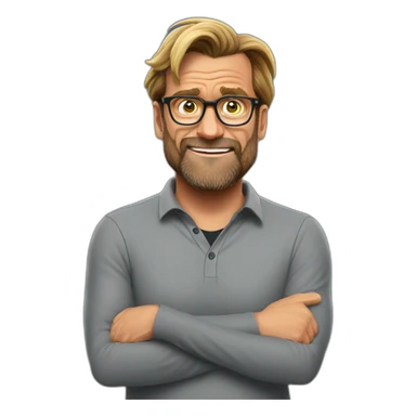 Jurgen Klopp shoulder shrug don't know sticker