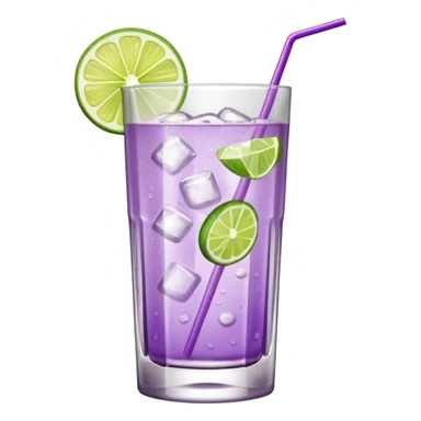 Cocktail light purple with high glass sticker