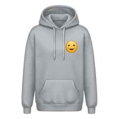 comfy grey minimalistic hoodie without logo sticker
