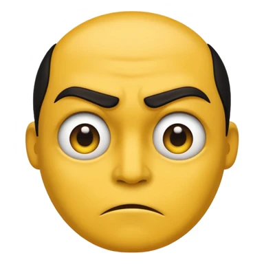 A classic yellow frowning face, but the top half is covered in a dark, sinister shadow. sticker