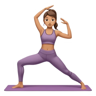 woman doing warrior yoga pose sticker